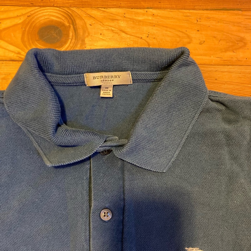 Burberry Blue Polo - M